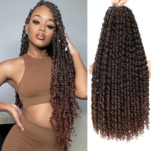 Miniatura 31 de Cabello Corto PassionTwist de 8 Pulgadas Cabello Pre-retorcido Passion Twists Cabello de Ganchillo Pre-enrollado Cabello Rizado de Ganchillo para 1b