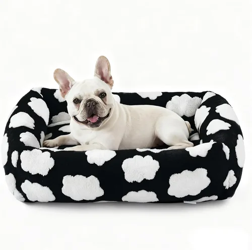 Miniatura 29 de JOEJOY Cama mediana para perros de tamaño mediano, cama ortopédica rectangular lavable para mascotas con funda de cremallera extraíble, bonita cama