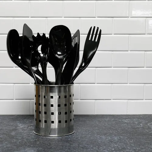 Miniatura 3 de Chef Craft Basic - Espátula ranurada de melamina, 11.25 pulgadas, color negro