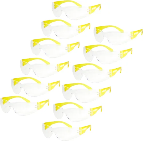 Miniatura 15 de Jorestech Eyewear - Lentes de seguridad protectoras, lentes de policarbonato resistentes a impactos, paquete de 12 (Amarillo)