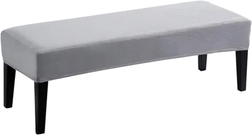 Miniatura 8 de ele ELEOPTION Fundas de banco de terciopelo elastano, funda elástica para sala de estar, dormitorio, cocina, antideslizante, lavable con correas