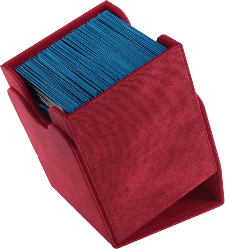Miniatura 4 de GameGenic Caja de Cartas – Squire XL Red 100CT – Almacenamiento de Cartas TCG, OCG, CCG Duradero y Resistente – Compatible con Pokemon, Yugioh, Rojo