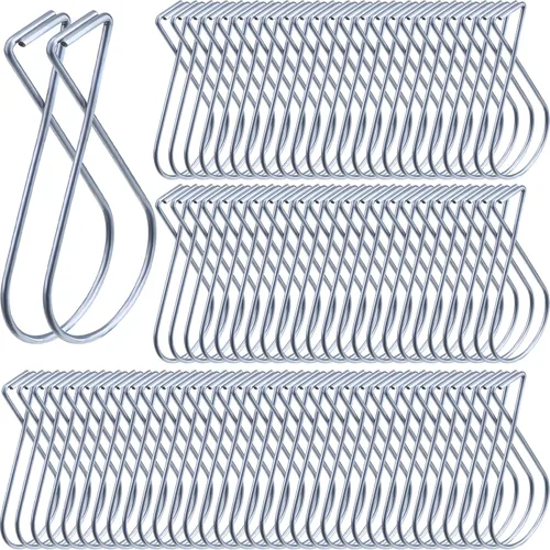 Miniatura 10 de Outus Paquete de 50 clips de gancho para azulejos de techo, barra en T, clips de techo para oficina, aula, decoración del hogar y boda, letrero