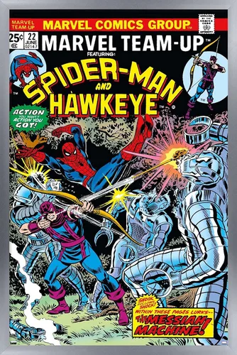 Miniatura 8 de Trends International Marvel Comics - Póster de pared de Hawkeye y Spider-Man Versión premium sin marco