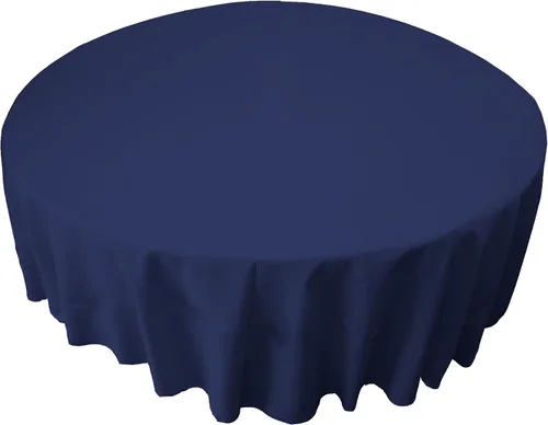 Miniatura 131 de LA Linen - Mantel redondo lavable de popelina de poliéster, resistente a manchas y arrugas, 51", mantel de tela para comedor, cocina, fiesta, Negro