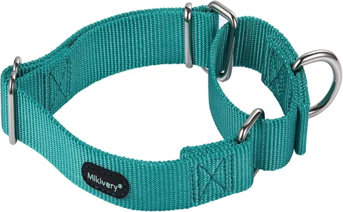 Miniatura 16 de Mikivery Martingale - Collar de nailon ajustable y de entrenamiento de seguridad, colorido y cómodo, con hebilla de metal, collares para mascotas