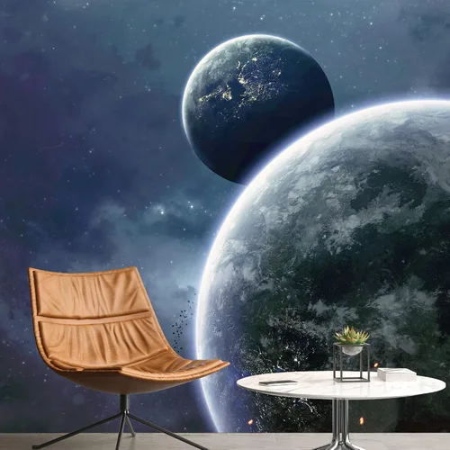 Miniatura 24 de NWT Calcomanía removible para pared, diseño de nube galáctica, estrella, nebulosa, fantasía, ciencia ficción, astronomía y arte espacial, arte