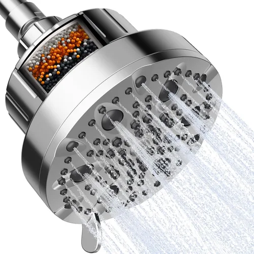 Miniatura 13 de OFFO Cabezal de ducha, cabezal de ducha de alta presión con 6 modos, cabezales de ducha fijos para un fuerte flujo de agua y una experiencia