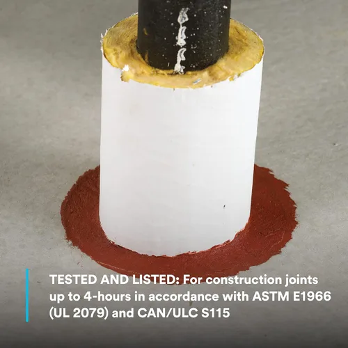 Miniatura 4 de 3M Sellador de barrera contra incendios FD 150+, color rojo, grado pistola, a base de látex, elastomérico, sello flexible monolítico, tambor de 4.5