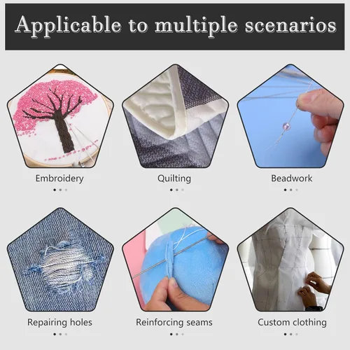 Miniatura 8 de Paquete de 20 agujas de coser largas, agujas largas para manualidades, agujas de costura de ojos grandes, agujas de muñeca de 6.8 pulgadas/6.9 in