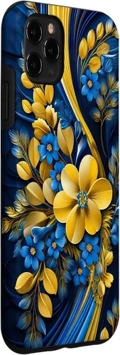 Miniatura 3 de Bandera de estilo floral de Ucrania para iPhone 11 Pro Max - Funda del orgullo ucraniano