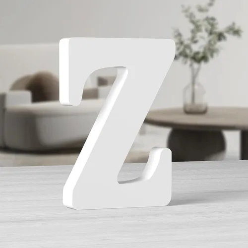 Miniatura 27 de AOCEAN Letras de madera grandes blancas de 10 pulgadas, letras de madera sin terminar para decoración de pared, letras decorativas de pie