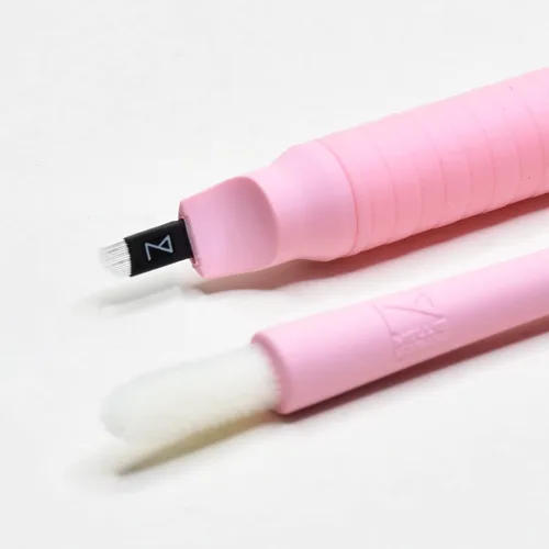 Miniatura 14 de M Mellie's Signature Microblading - Bolígrafo de cejas desechable con hoja esterilizada, agarre de goma cómodo y esponja de pigmento para Hermanos