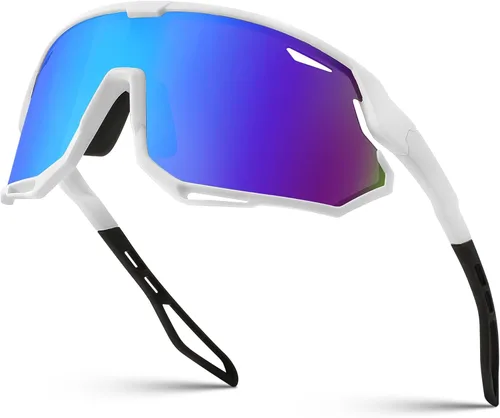 FEISEDY Gafas de sol deportivas para hombres y mujeres, gafas de ciclismo con protección UV, para béisbol, esquí, correr, golf, B0082 Marco