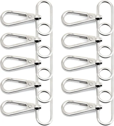 Miniatura 21 de CRAFTMEMORE Broches giratorios con cierre de langosta para puerta de presión, clips de moda, FS10, paquete de 10 unidades (metal, 1-1/2 pulgadas)