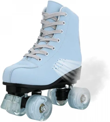 Miniatura 6 de YYW - Patines de cuero PU de alta calidad para mujeres y hombres, tipo botín, clásicos de doble fila, para interiores y exteriores, con bolsa