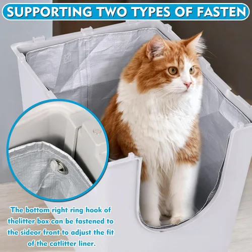 Miniatura 7 de Liner F compatible con caja de arena Modkat Flip (2 unidades) Revestimientos reutilizables para caja de arena abatible - Liner F para caja
