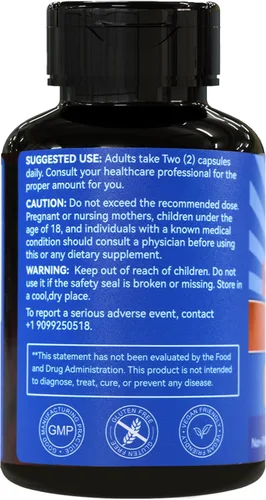 Miniatura 2 de Paquete de 2 suplementos de ácido alfa lipoico, ácido alfa lipoico 600 mg por porción, vegano, sin gluten, suplemento de ALA sin OMG, 120 cápsulas