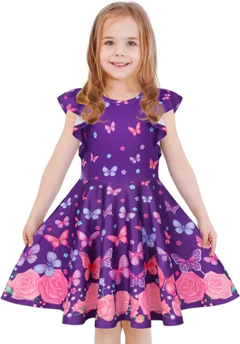 Vestido sin mangas o de manga larga para niñas, vestidos informales con diseño de unicornio o sirena para niñas pequeñas o grandes