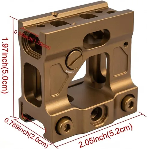 Miniatura 2 de Gotical Micro Red Dot Riser Mount Picatinny Riser Mounts para T1 T2 H1 H2 Optic Sight Acepta todas las ópticas de micro huella