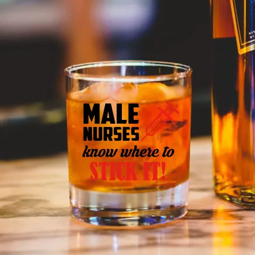 Miniatura 3 de AGMDESIGN Caja de regalo de cristal de whisky para enfermera masculina, regalo de jubilación para trabajadores de la salud, regalos divertidos