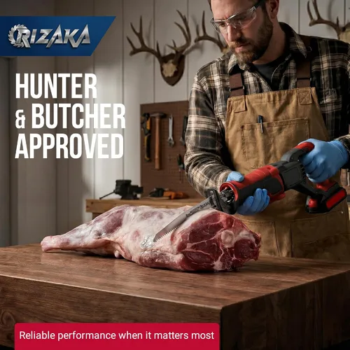 Miniatura 7 de Paquete de 6 hojas de sierra recíproca para carne congelada, hueso, pescado – 3TPI 12 pulgadas (11.811 in)/0.047 in x 2 piezas, 6TPI 6 pulgadas