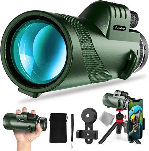 Miniatura 8 de Pankoo Telescopio monocular HD 16 x 52, monoculares compactos de alta potencia 2023 para adultos y niños, alcance monocular HD para observación