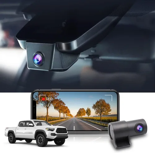 Miniatura 8 de Fitcamx Cámara de Tablero Delantera 2K y Trasera 1080P se Adapta para Toyota Tacoma 2018 2019 2020 2021 2022 2023 Limited SR5 SR TRD Sport Off-Road