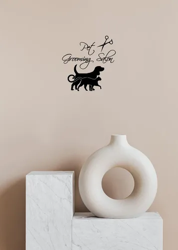 Wall Decals Dog Cat Accessories Vinyl Decal Pet Grooming Salon Sticker Pet Shop Puppy Pets Animals Home Art Kids Nursery Decor Interior Design KT171