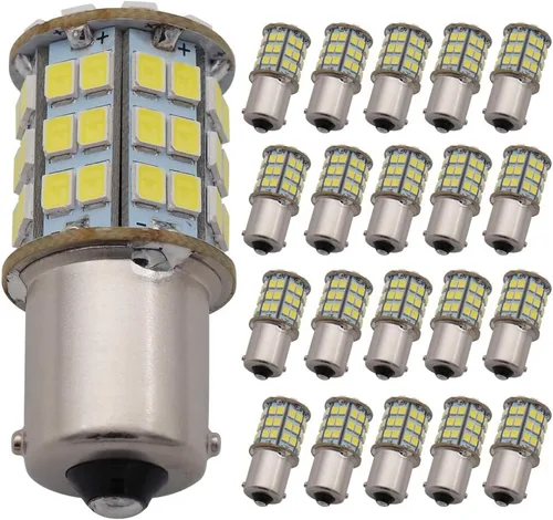 Miniatura 11 de GRV BA15S 1156 1141 foco LED 4 W 56-2835 SMD súper brillante corriente continua y alterna 12 V-24 V 40 W, lámpara de halogéno de reemplazo