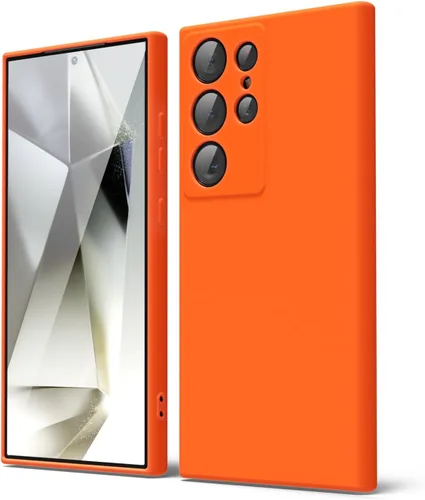 Miniatura 193 de oakxco Funda para teléfono Samsung Galaxy S21 Ultra con agarre de silicona líquida, bonita funda delgada y delgada de goma suave de TPU lisa