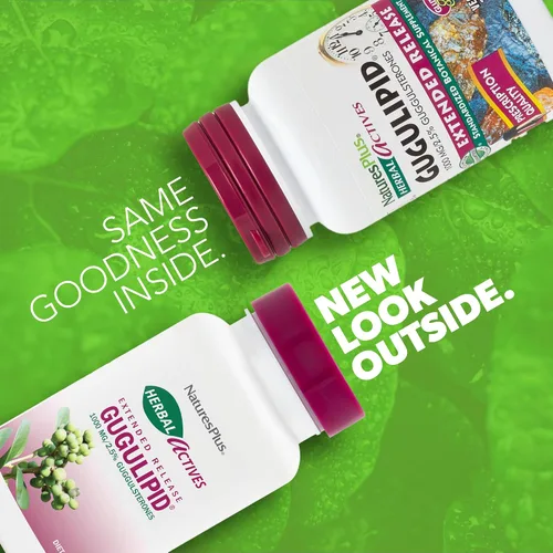 Miniatura 2 de NaturesPlus Herbal Actives Gugulipid, liberación prolongada, 1000 mg, 2.5% de guggulsteronas, 30 tabletas veganas, suplemento botánico ayurvédico