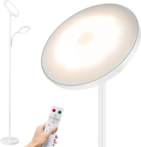 Miniatura 14 de SUNMORY Lámparas de pie para sala de estar, lámpara de pie LED súper brillante de 32 W/3000 lm con control remoto, lámpara de pie de 69 pulgadas