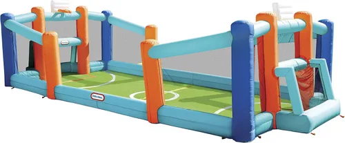 Miniatura 9 de Little Tikes Jump 'n Slide Bouncer Inflable Incluye Soplador de Servicio Pesado con GFCI, Estacas, Parches de Reparación y Bolsa de Almacenamiento