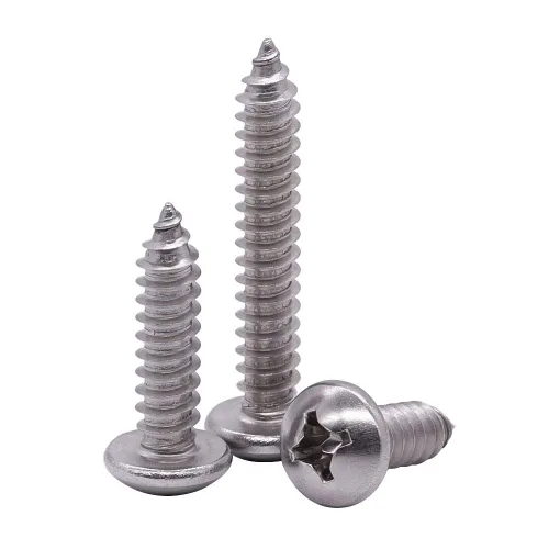 Miniatura 15 de Tornillos para chapa metálica de cabeza cilíndrica #4 x 1, acero inoxidable 304 18-8, cabeza Phillips, autorroscantes, resistentes a la corrosión