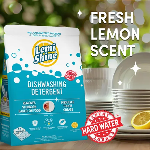 Miniatura 4 de Lemi Shine Cápsulas naturales para lavavajillas Cápsulas de detergente para lavavajillas todo en uno en polvo y gel con potente ácido cítrico