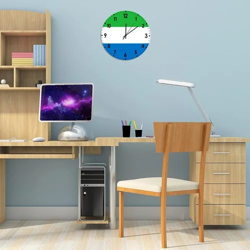 Miniatura 773 de Cheyan Reloj de pared con bandera de Canadá de 12 pulgadas, silencioso, sin tictac, de PVC, funciona con pilas, reloj redondo decorativo, regalo