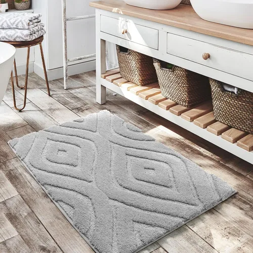 Miniatura 33 de DEXDE Alfombras de Baño Corredor 24x47 pulgadas Alfombra de Baño Larga Antideslizante Suave Lavable Alfombras de Baño Grandes para Baño Dormitorio