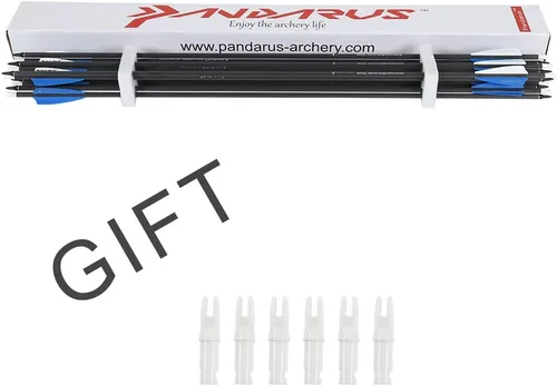 Miniatura 7 de Flechas de caza ST0.006 de 30/32 pulgadas para arco compuesto y recurvo, flechas de objetivo de tiro con arco 100% carbono con puntas extraíbles