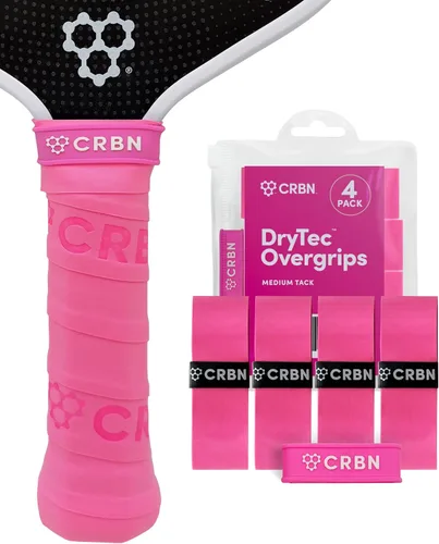 Miniatura 12 de CRBN Pickleball - Overgrips Drytec™ - Cinta adhesiva para pala de pickleball - Absorbe el impacto y la humedad - Pack de 4 Rojo - Paquete de 4