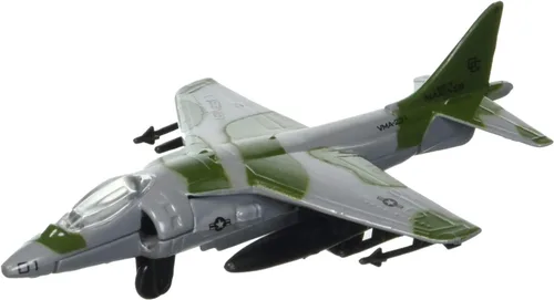 Miniatura 4 de Hot Wings Planes AV-8B Harrier (verde) con pista conectable plano fundido a presión
