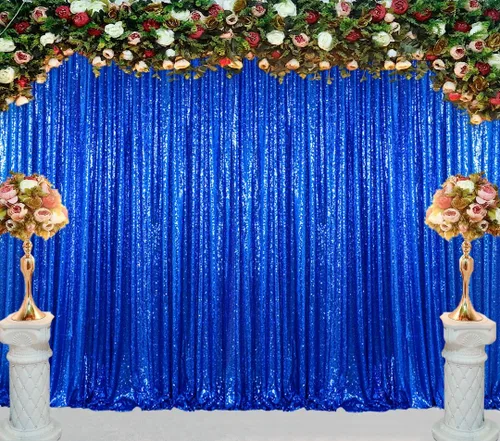 Miniatura 15 de ShinyBeauty Cortinas de Telón de Fondo con Lentejuelas 4x10 pies Negro Cortinas de Lentejuelas 2 Paneles Telones de Fondo para Bodas Telón de Fondo