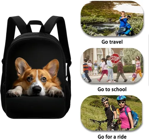 Miniatura 75 de HUGS IDEA Los animales frescos 3D niños escuela libro bolsa niños impresión mochilas, Baloncesto, Moderno