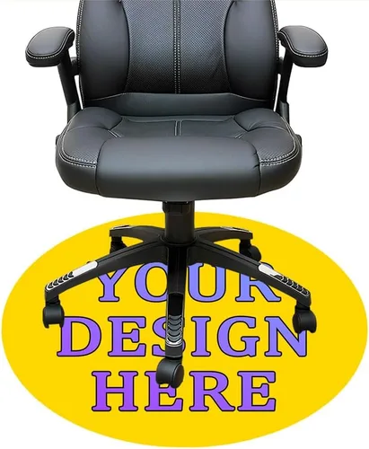 Miniatura 46 de Tapete redondo personalizado para silla de escritorio de oficina, diseño de tu propio logotipo de foto, texto, alfombrillas circulares