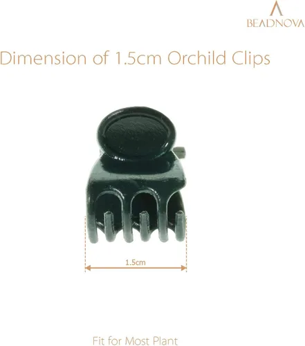 Miniatura 3 de BEADNOVA Clips para plantas, 100 clips para orquídeas, clips de soporte de orquídeas, clips de vid para plantas, para soporte, flores, orquídeas
