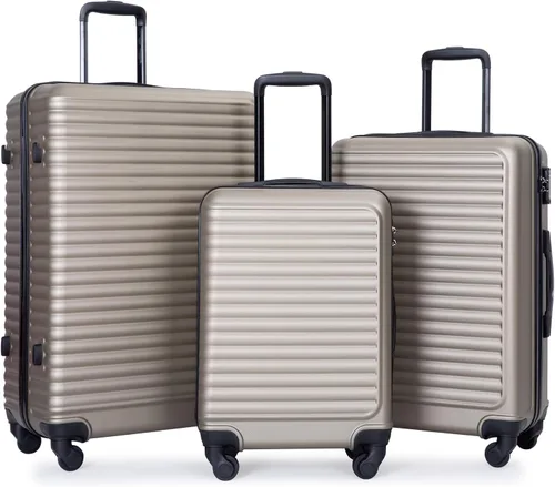 Travelhouse Juego de equipaje, maletas rígidas expandibles de 24 pulgadas28 pulgadas, 20 pulgadas, juego de 3 piezas de equipaje de viaje con ruedas