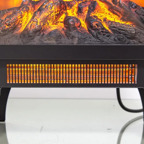 Miniatura 9 de Calentador eléctrico independiente de chimenea de 17 pulgadas con efecto de llama 3D (negro, 17 pulgadas)