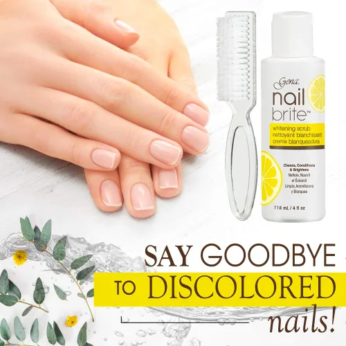 Miniatura 6 de Gena Nail Brite - Exfoliante blanqueador con cepillo, limpia condiciones e ilumina las uñas, 4 onzas