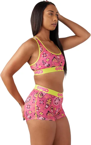 Miniatura 3 de PSD Pantalones cortos con estampado bandana para mujer, ropa interior de cobertura completa, cómodas bragas elásticas para mujer