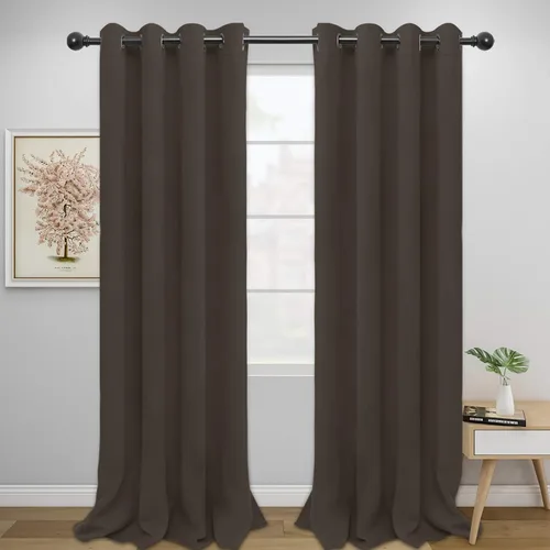Miniatura 19 de Easy-Going - Cortinas opacas para dormitorio, aislamiento térmico sólido con ojales, cortinas de ventana para reducción de ruido, cortinas